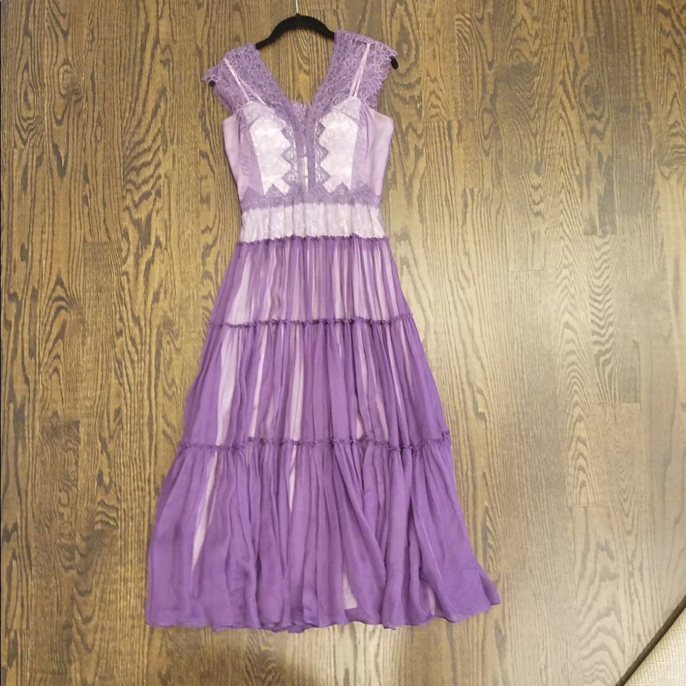 Catherine Dean Lavender Purple Lace Dress Sz 2